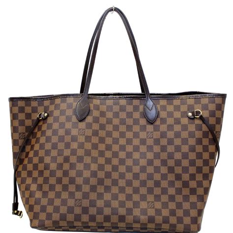 louis vuitton blue dark brown damier canvas geant shoulder bag|damier ebene canvas handbags.